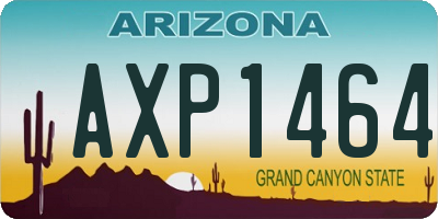 AZ license plate AXP1464