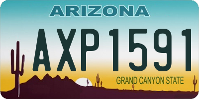 AZ license plate AXP1591