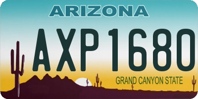 AZ license plate AXP1680