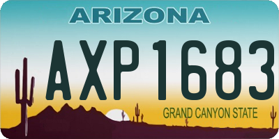 AZ license plate AXP1683