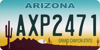 AZ license plate AXP2471