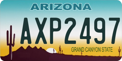 AZ license plate AXP2497