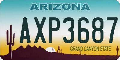 AZ license plate AXP3687