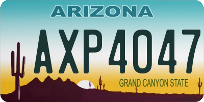AZ license plate AXP4047