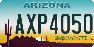 AZ license plate AXP4050