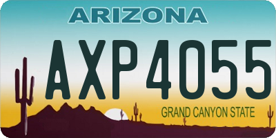 AZ license plate AXP4055