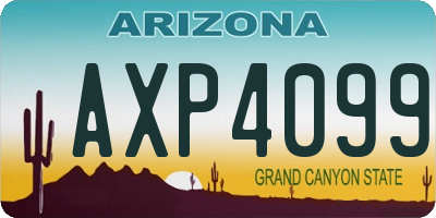 AZ license plate AXP4099