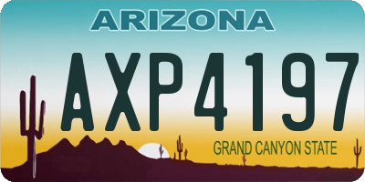 AZ license plate AXP4197