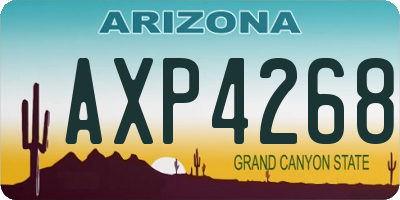 AZ license plate AXP4268
