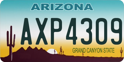 AZ license plate AXP4309