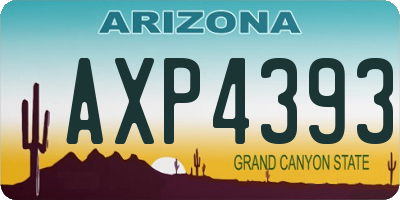 AZ license plate AXP4393