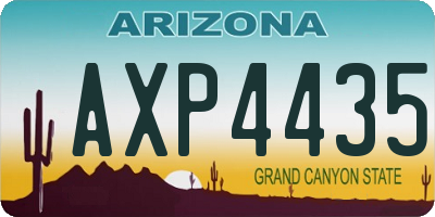 AZ license plate AXP4435