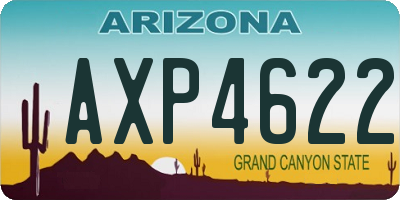 AZ license plate AXP4622