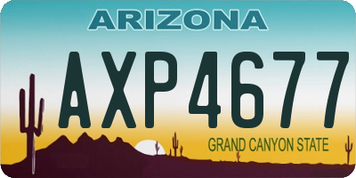 AZ license plate AXP4677