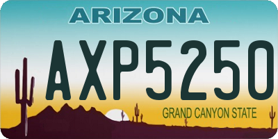 AZ license plate AXP5250