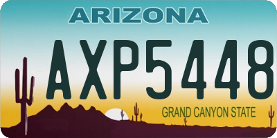 AZ license plate AXP5448