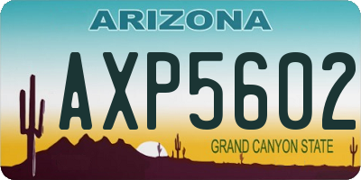 AZ license plate AXP5602