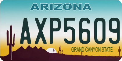 AZ license plate AXP5609
