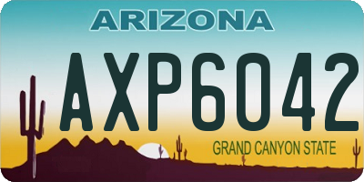 AZ license plate AXP6042