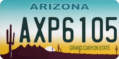 AZ license plate AXP6105