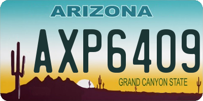 AZ license plate AXP6409