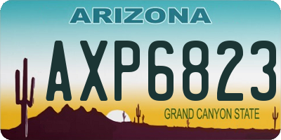 AZ license plate AXP6823