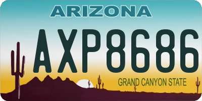AZ license plate AXP8686