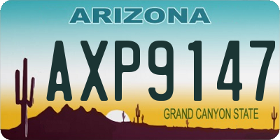 AZ license plate AXP9147