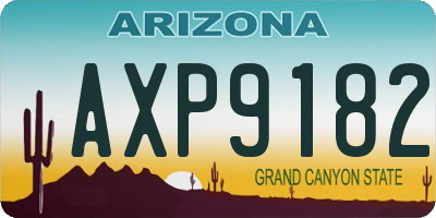 AZ license plate AXP9182