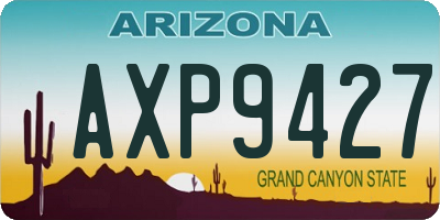 AZ license plate AXP9427