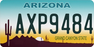 AZ license plate AXP9484