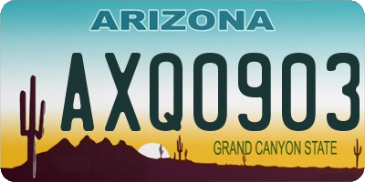 AZ license plate AXQ0903