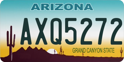 AZ license plate AXQ5272