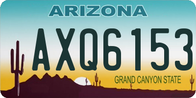 AZ license plate AXQ6153