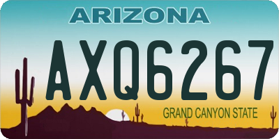 AZ license plate AXQ6267