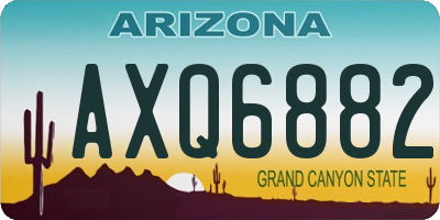 AZ license plate AXQ6882