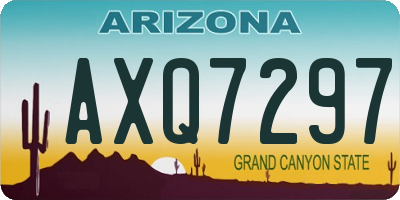 AZ license plate AXQ7297