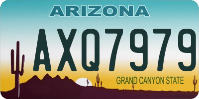 AZ license plate AXQ7979