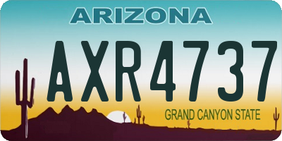 AZ license plate AXR4737