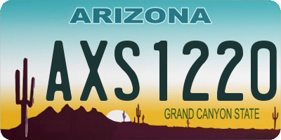 AZ license plate AXS1220
