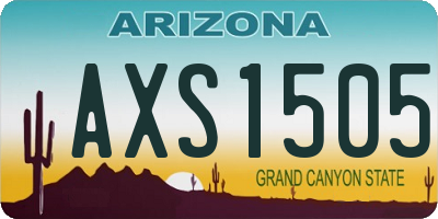 AZ license plate AXS1505