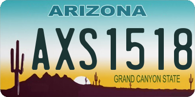 AZ license plate AXS1518