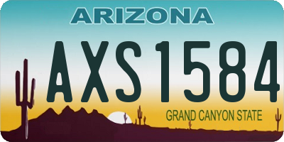 AZ license plate AXS1584