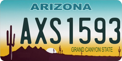 AZ license plate AXS1593