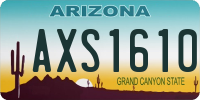 AZ license plate AXS1610