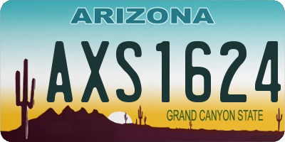 AZ license plate AXS1624