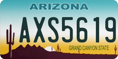 AZ license plate AXS5619
