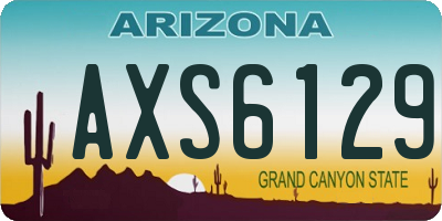 AZ license plate AXS6129