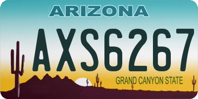 AZ license plate AXS6267