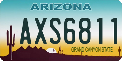 AZ license plate AXS6811